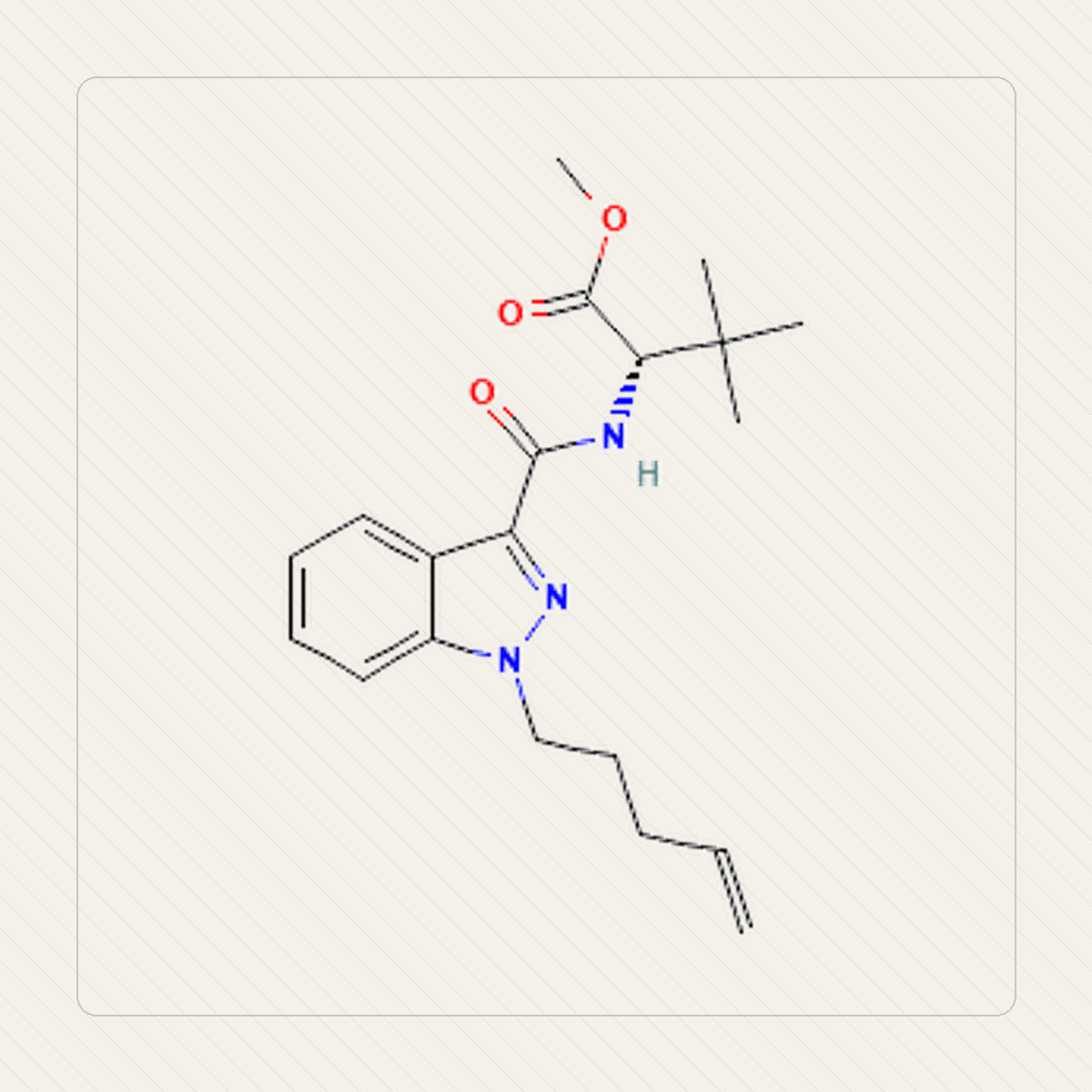MDMB-4en-PINACA 4en-PINACA، رسم تعليمي للبنية الجزيئية